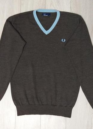 Джемпер пуловер светр кофта шерсть вовна fred perry1 фото