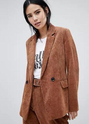 Вельветовый пиджак, двубортный вельветовый пиджак, вельветовый блейзер, стильный пиджак вельвет2 фото