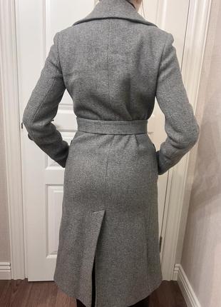 Пальто шерсть 100% цвет серый4 фото