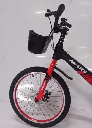 Детский двухколесный облегченный магниевый велосипед от 7 лет на 20 дюймов mars-2 evoultio красный9 фото
