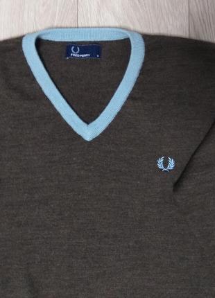 Джемпер пуловер светр кофта шерсть вовна fred perry3 фото