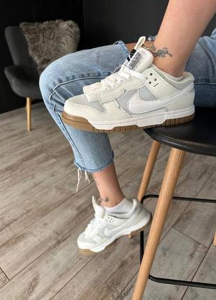 Nike dunk low jumbo white gum1 фото