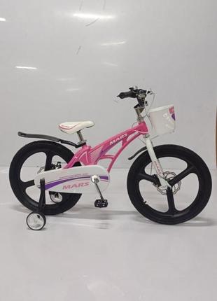 Детский двухколесный облегченный магниевый велосипед для девочки от 7 лет на 20 дюймов mars розово-черный5 фото