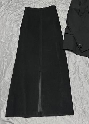 Невероятно красивая замшевая юбка макси с разрезом, от пояса от dorothy perkins2 фото