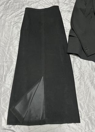 Невероятно красивая замшевая юбка макси с разрезом, от пояса от dorothy perkins3 фото