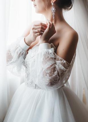 Изысканное свадебное платье, свадебное платье.5 фото