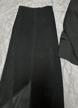 Невероятно красивая замшевая юбка макси с разрезом, от пояса от dorothy perkins4 фото