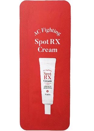 Пробник точечный крем против воспалений tiam ac fighting spot rx cream, 1.2 г