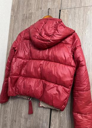 Куртка спортивная красная bershka3 фото