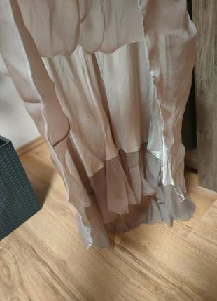 Неймовірна повіртяна бохо сукня з шовкової органзи5 фото