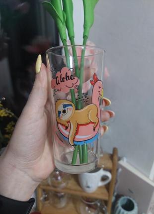 Прозора insta склянка стакан лінивець