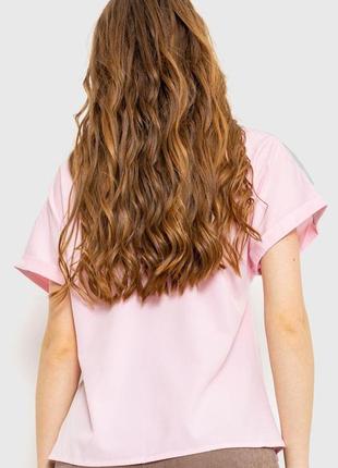 Блуза повсякденна, колір світло-рожевий, 230r101-24 фото