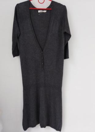 Элегантное платье -туника из шелка и шерсти от французской марки comptour des cotonniers.9 фото