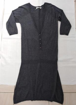 Элегантное платье -туника из шелка и шерсти от французской марки comptour des cotonniers.4 фото