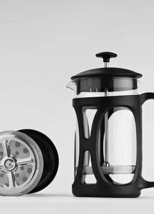 Заварник 800мл стеклянный с прессом френч-пресс бремн черный