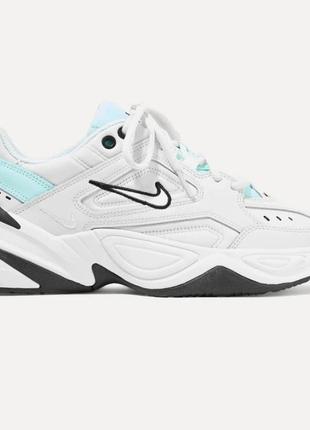 Кроссовки женские Particle nike m2k tekno белые/бирюзовые (найк м2к текно, кросівки)