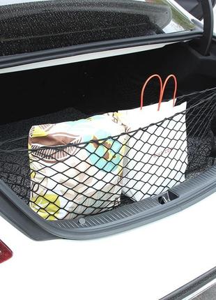 Фиксирующая сетка-карман в багажник автомобиля (универсальная) 90х40см4 фото