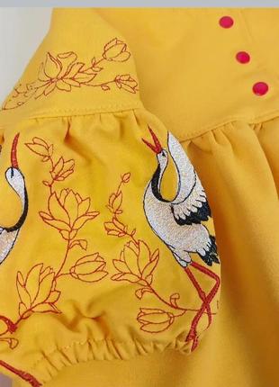 Платье -вышиванка детское с птичками, 80-140 розміри2 фото
