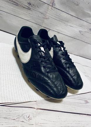 Бутси шкіряні nike premier fg 599427-018 профі оригінал, футбольне взуття р45.5