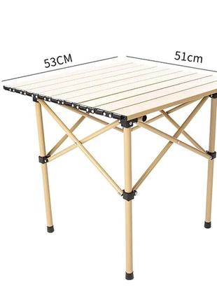 Стол прямоугольный складной для пикника в чехле 53x51x50 см туристический раскладной стол shop2 фото