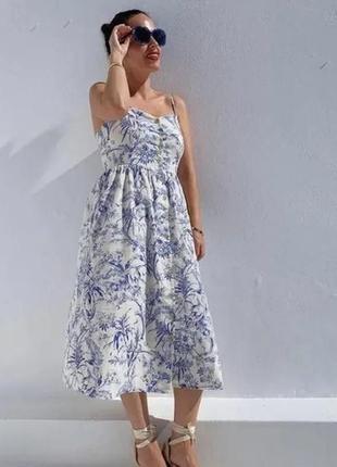 Сукня міді бавовняна h&m р.121 фото