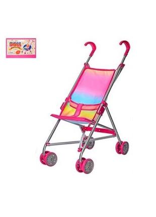 Коляска-тростина для ляльки метал. 53 см. doll stroller 9302w / 1