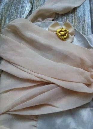 Стильное кремовое айвори платье бюстье в бельевом стиле с драпировкой l2 фото