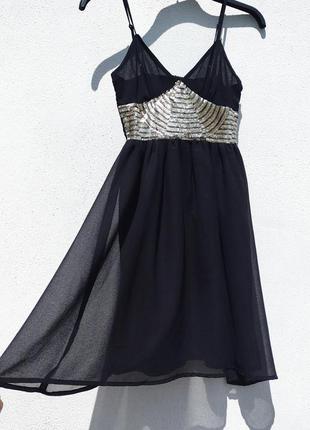 Дуже красиве чорне плаття zebra італія із золотим декором2 фото