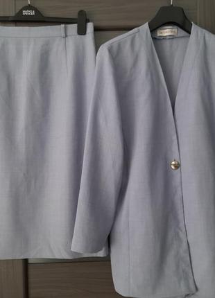 Костюм пиджак юбка полушерсть размер  xl