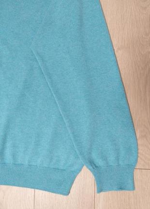 Пуловер джемпер бирюзовый большой размер коттоновый4 фото