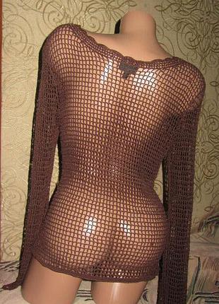 Ажурная, кружевная кофточка 2