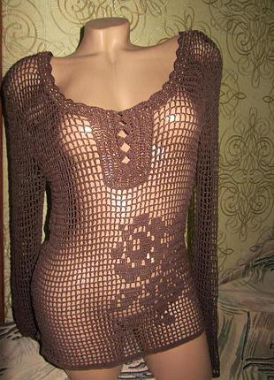 Ажурная, кружевная кофточка