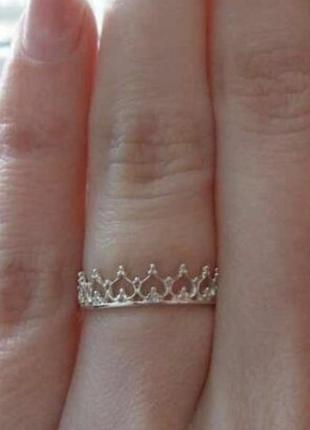 Серебро кольцо короны или сердечки1 фото