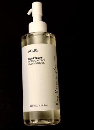 Anua - heartleaf pore control cleansing oil - гидрофильное масло для лица - 200ml
