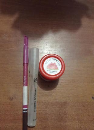 Бальзам для губ+олівець для брів та парфуми від colour intense