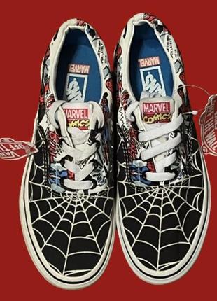 Кеды vans spider* black red white marvel венс кроссовки на весну лето осень унисекс1 фото