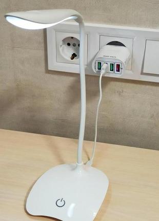 Лампа беспроводная прикроватная для школьника с usb зарядкой, аккумуляторный led светильник ночник сенсорный8 фото