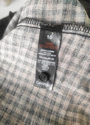 Красива блуза з комірцем в клітинку і вінтажному стилі8 фото