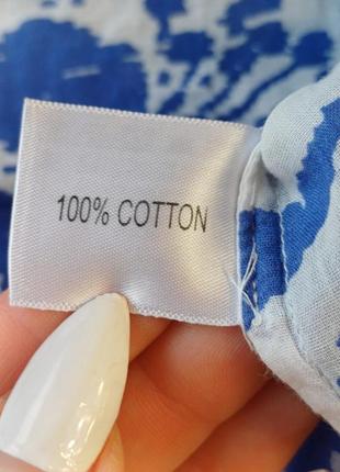 Новая лёгкая нежная воздушная блуза со 100 % хлопка в цветочный принт, размер л-ка10 фото