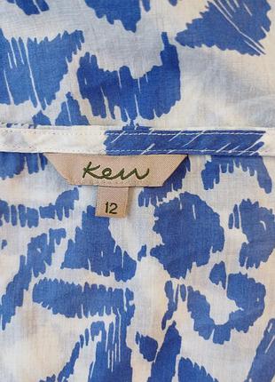 Новая лёгкая нежная воздушная блуза со 100 % хлопка в цветочный принт, размер л-ка9 фото