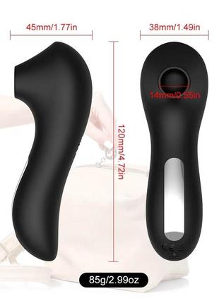 Вакуумний кліторальний стимулятор suck vibrator, стимулятор для сосків. чорний колір