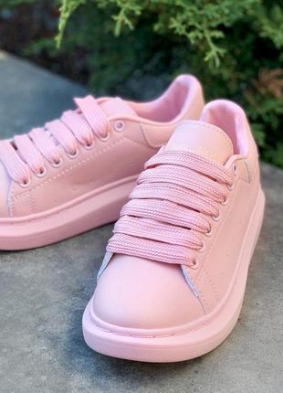 Кроссовки alexander mcqueen oversized sneakers pink1 фото