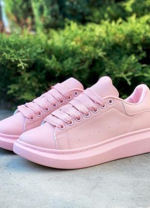 Кроссовки alexander mcqueen oversized sneakers pink2 фото