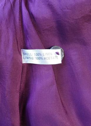 Новая лёгкая летняя юбка в пол сот 100 % льна приятного цвета "баклажан", размер с-ка8 фото