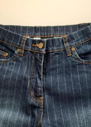 Брюки классические джинсовые высокая посадка длинные  размер м5 фото