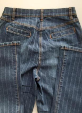 Брюки классические джинсовые высокая посадка длинные  размер м10 фото