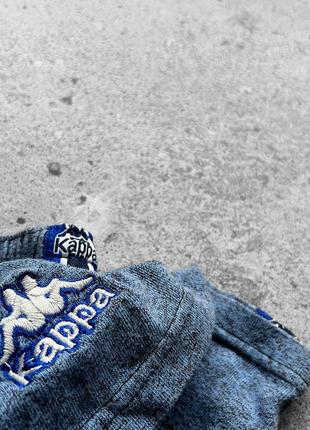 Kappa men’s vintage 90s blue shorts logo stripes вінтажні шорти з лампасами4 фото
