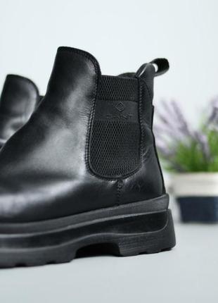 Gant женские кожаные ботинки челси черные на высокой пralph lauren zara timberland подошве clarks зимние3 фото