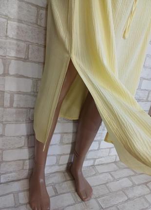 Нова легкая летняя юбка миди с вискозы, по бокам разрезы, размер л-хл6 фото