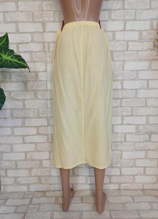 Нова легкая летняя юбка миди с вискозы, по бокам разрезы, размер л-хл2 фото
